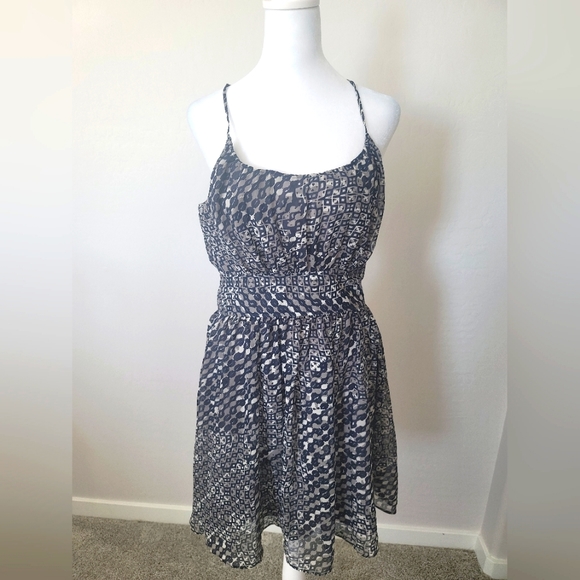 Banana Republic Dresses & Skirts - Banana Republic blues and gray polyester dress